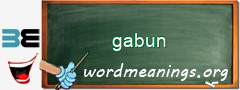 WordMeaning blackboard for gabun